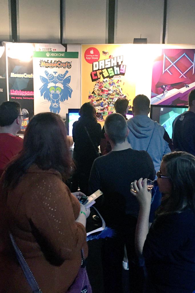 dumplingdesign's tweet photo. final day play-testing #DASHYCRASHY at #EGX was awesome. HUGE THX to everyone who played. Let's release this thing! http://t.co/XUKpnh67qw
