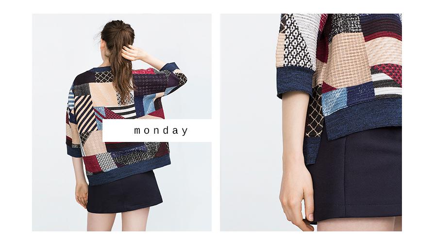 ZARA's tweet photo. #zaradaily #monday #trf #sweatshirt #patcwhork #aw15 Now available at http://t.co/QRIO342MBe http://t.co/fLtcjAu8F3