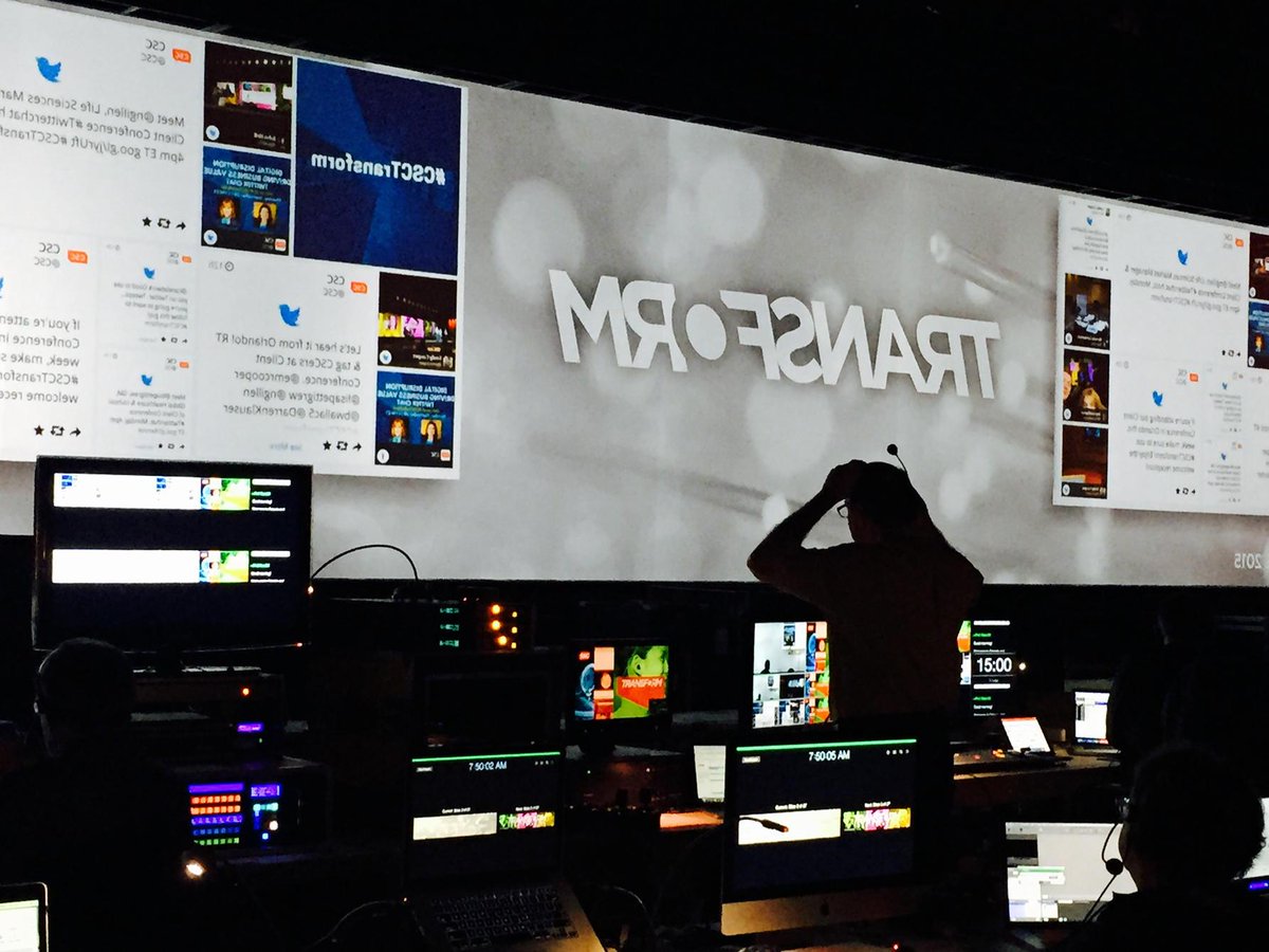PattyDBrown's tweet image. Backstage at #csctransform - getting everything in place for our morning keynotes. Enjoy the conference @CSC !