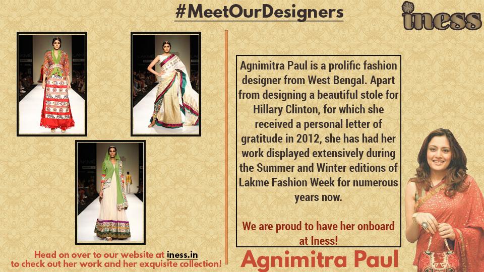 getIness's tweet photo. Presenting,#MeetOurDesigners!
We have the first one as Agnimitra Paul http://t.co/4fuuLyvrFX