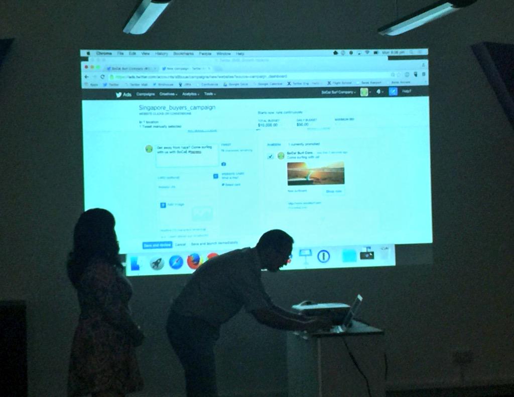edricsbr's tweet photo. An #sgpreneur just set up his first promoted tweet! #TwitterSMB @csiswoyo @emhuo @thepiedonc http://t.co/r8fWQXt2nL