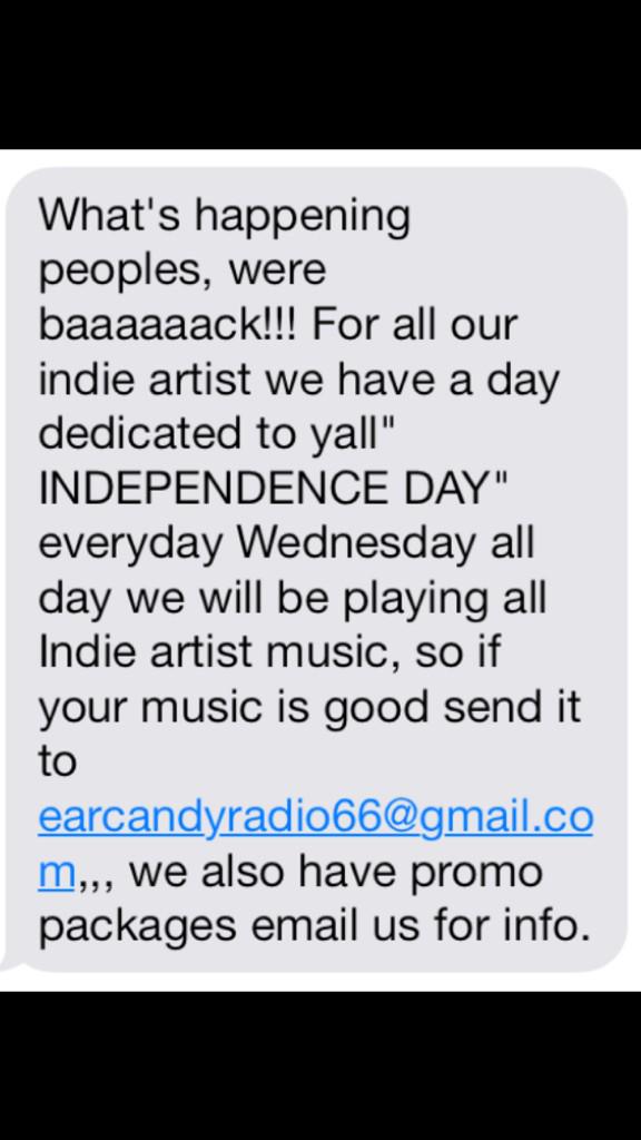 THALABEL215's tweet photo. Wednesday is almost here,, send in ur music by Tuesday at 8pm in order to get it in the play list. Independence Day ! http://t.co/DUdoITj24H