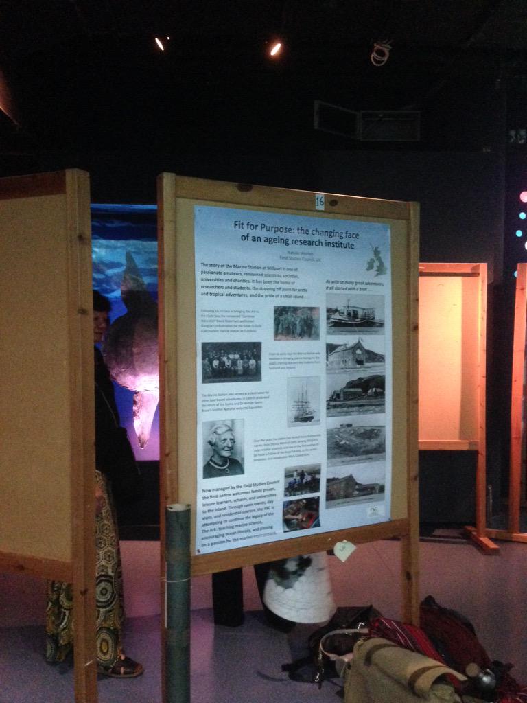 We're ready #emsea15 talk to us about the role of #millport in marine research (and we're next to the shark tank...)