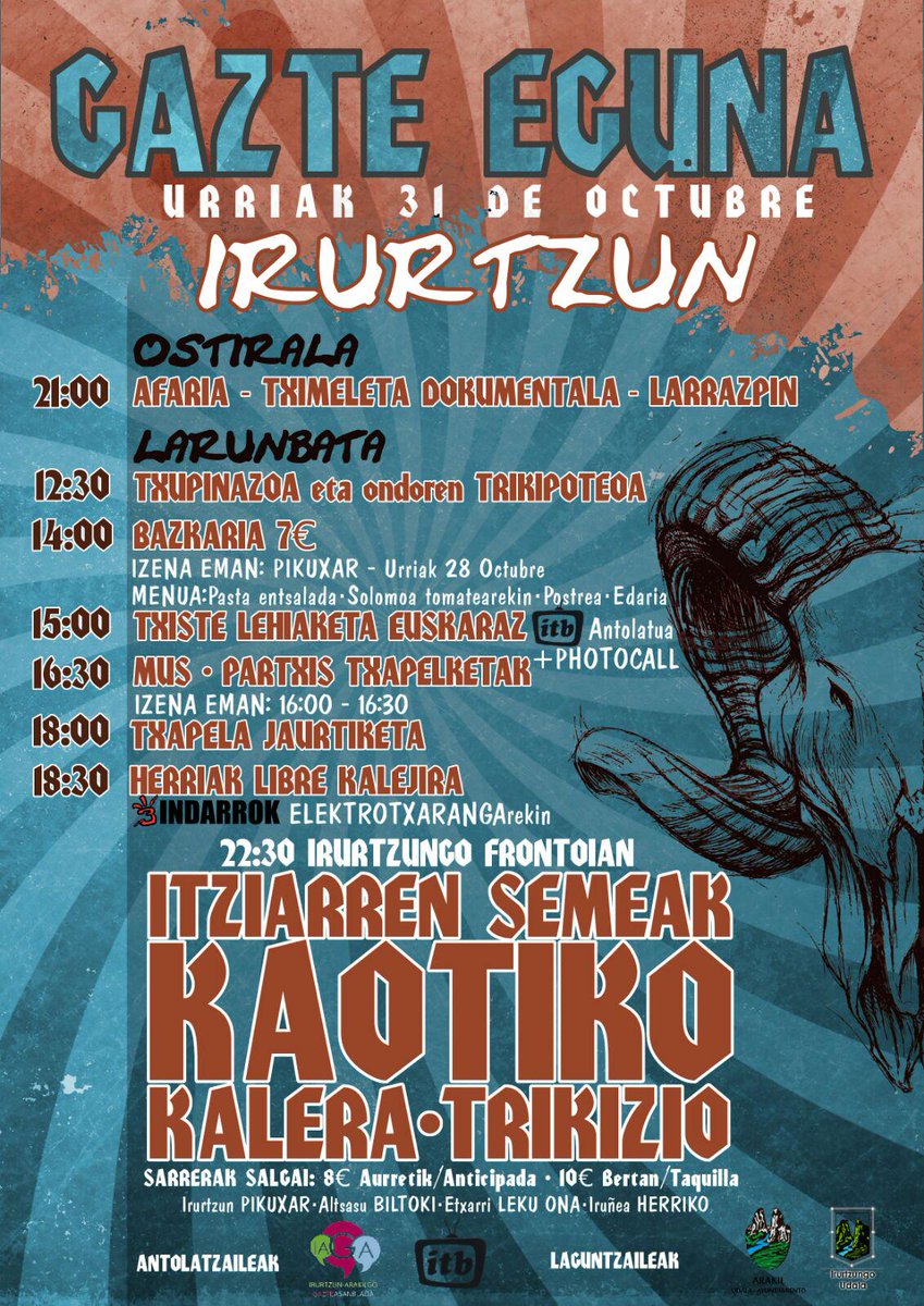 IrurtzungoGA's tweet photo. Irurtzun eta Arakilgo 2. GAZTE EGUNA!!! @ItzrrSemeak @kaotikooficial http://t.co/PkKxfWTvhW