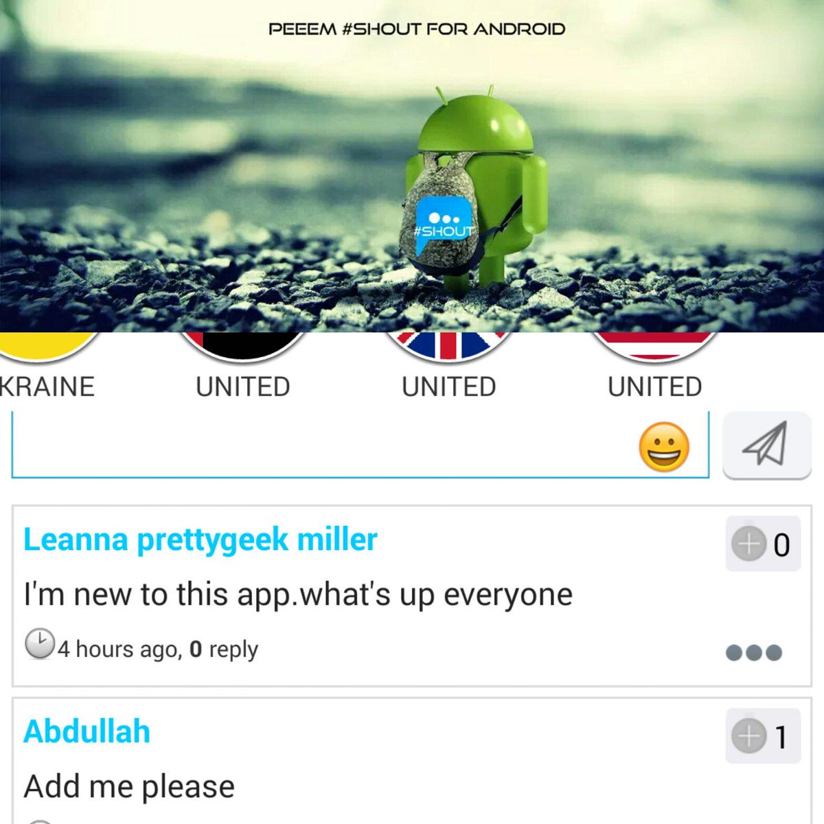 PeeeMapp's tweet photo. Hey #Android PeeeMers, now you have access to PeeeM Shout
https://t.co/yMJ2D82oBp 
Are you ready for the adventure ? http://t.co/nl9jgtRzlQ