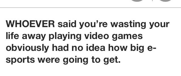MstrChief's tweet photo. E-sports: the world’s biggest spectacle you’ve never heard of http://t.co/CnF9KR6UCg http://t.co/xUVFxkF4rw
