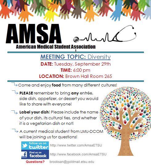 AmsaETSU's tweet photo. Do you know what you're bringing yet? #ETSU #AMSA http://t.co/o6t6YsYnTY