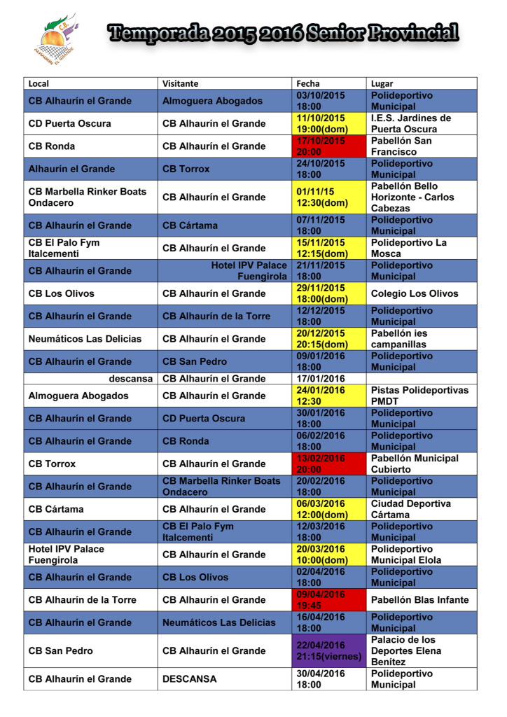 CBAlhaurino's tweet photo. aqui teneis todos los partidos -- en azul los que jugamos en casa;) ven a vernos http://t.co/p4XdeilDwb