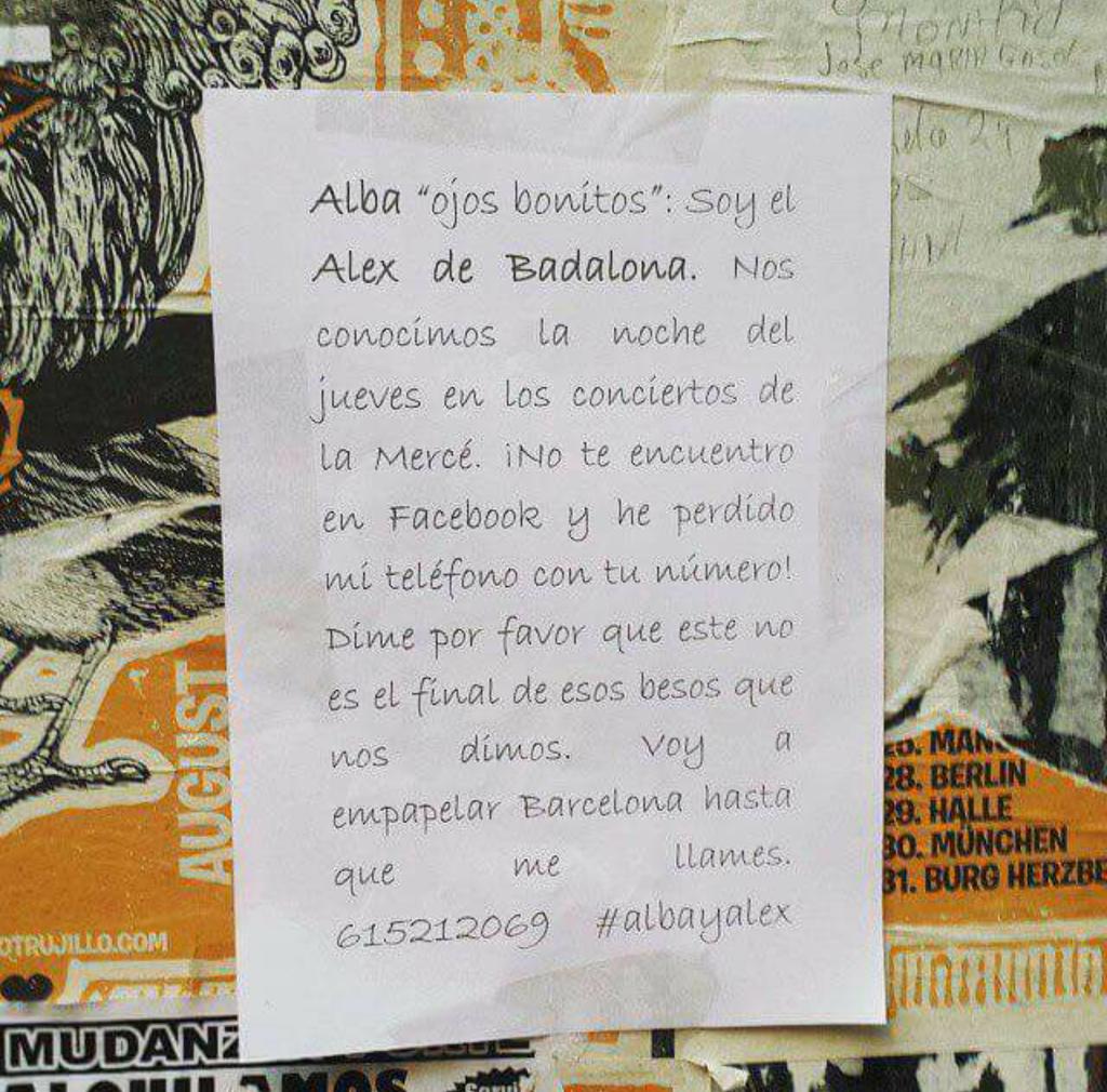 ElenaKaede's tweet photo. ¡Alba llámalo! ¡Necesitamos un final feliz! #Barcelona #albayalex #Merce2015 #love http://t.co/NgapOTF91u