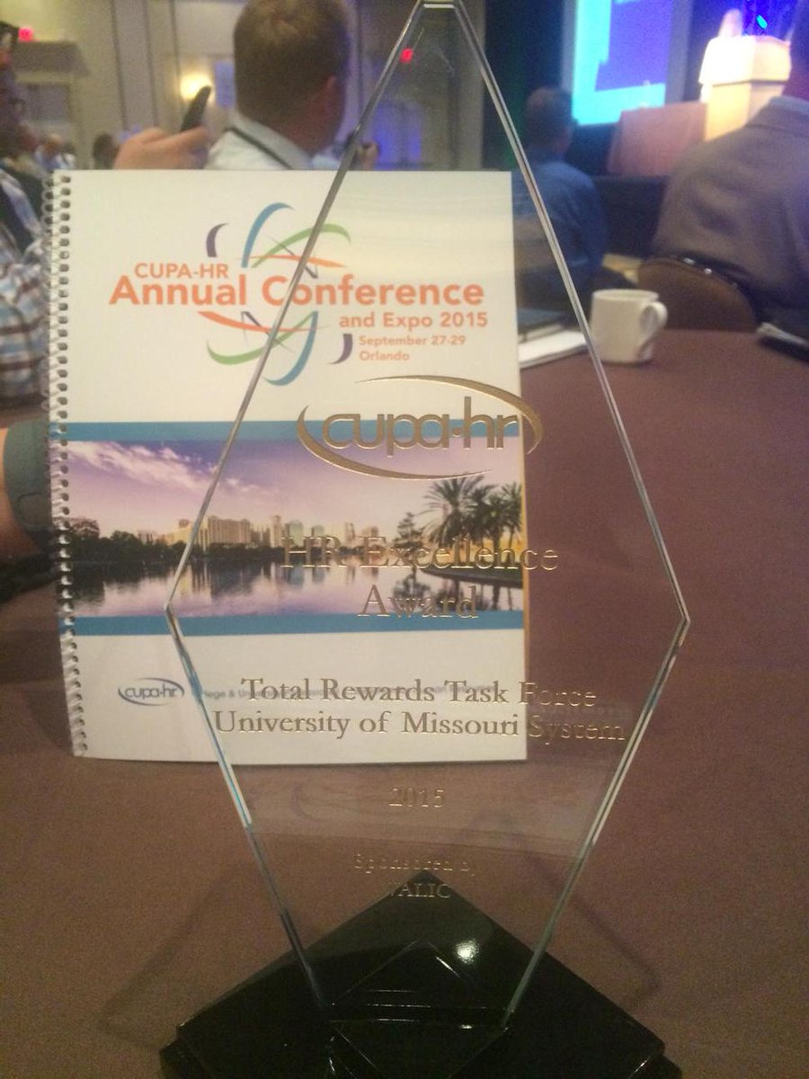 BetsyARodriguez's tweet photo. Proud of our Excellence award @cupahr national conference! #cupahr15 http://t.co/seYGPnLqBF