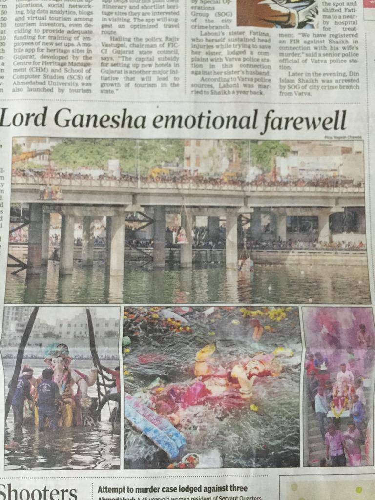MihirDixit3's tweet photo. Ppl should understnd to immerse 'ganesh Idols' in immersion tank made by @AhmedabadAMC #pollutingRivers http://t.co/eovcn1A32v