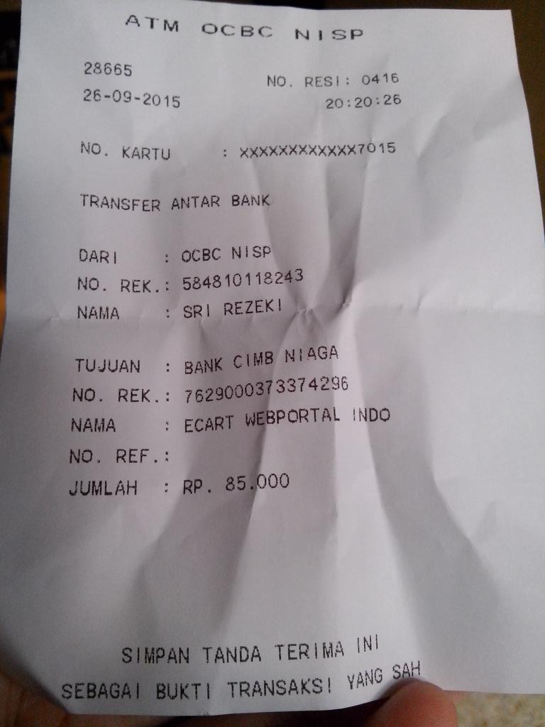 siecellie's tweet photo. @LazadaIDCare ini bukti transfernya http://t.co/wKdQkQFm0A