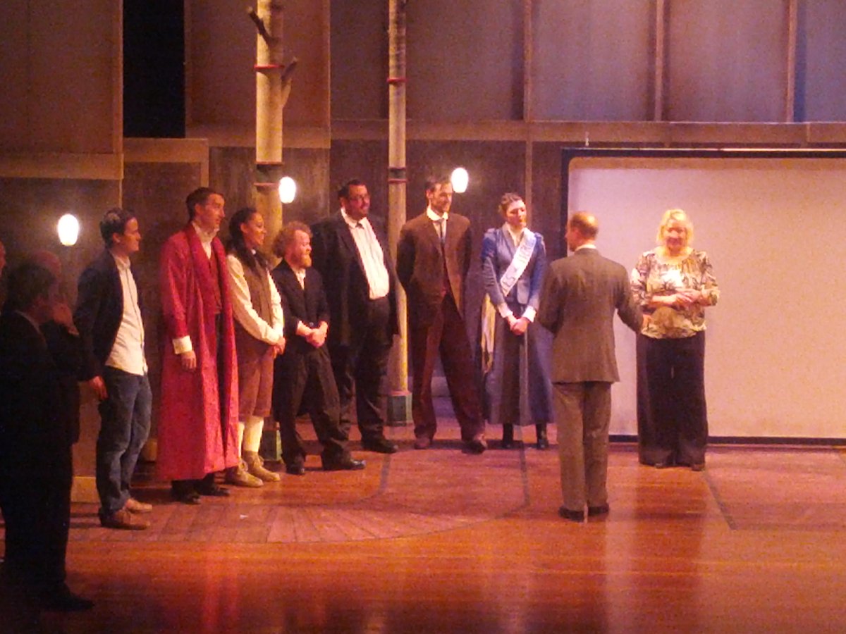 NPtheatre's tweet photo. Here's a shot from the #RoyalVisit on Friday. Our cast met Prince Edward, who also watched an extract of #HOODNOTTS http://t.co/fMrUpgKVJH