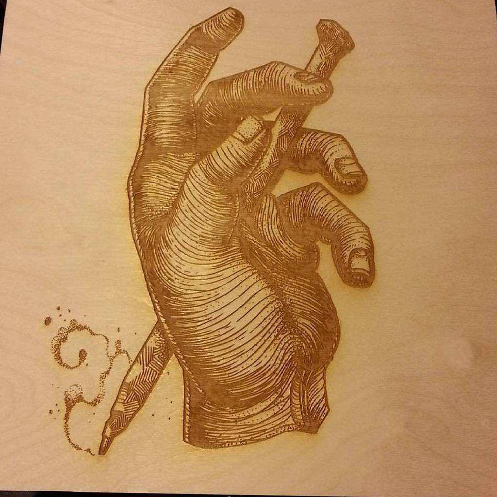 patrickkoosman's tweet photo. Laserengraved on wood. Many thanks to @uncoverlab #laserengraved #linework #dotwork #ptrck (bij Uncover Lab) http://t.co/M2mjMO4ZTN