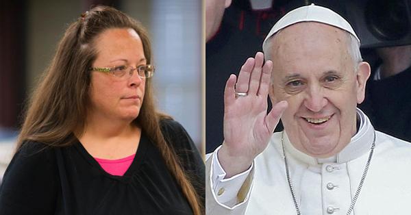 Pope Francis met privately with Kentucky Clerk Kim Davis