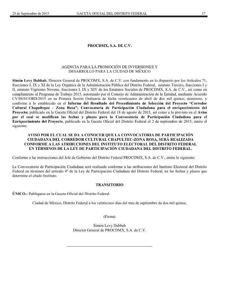 Aviso en Gaceta del <a href="/GobiernoDF/">Ex-Defeño</a> Consulta del <a href="/CCChapultepec/">CCChapultepec</a> se realizará x @I_E_D_F goo.gl/WqBx8V