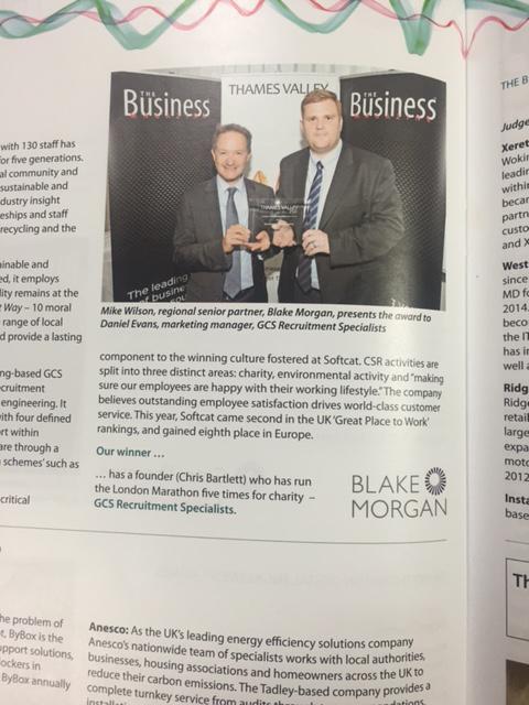 ThisisGCS's tweet photo. Great to see our Marketing Manager, Daniel Evans in this month's @TheBusinessMag with our 'Business CSR' Award. #CSR http://t.co/cctDVDXupE