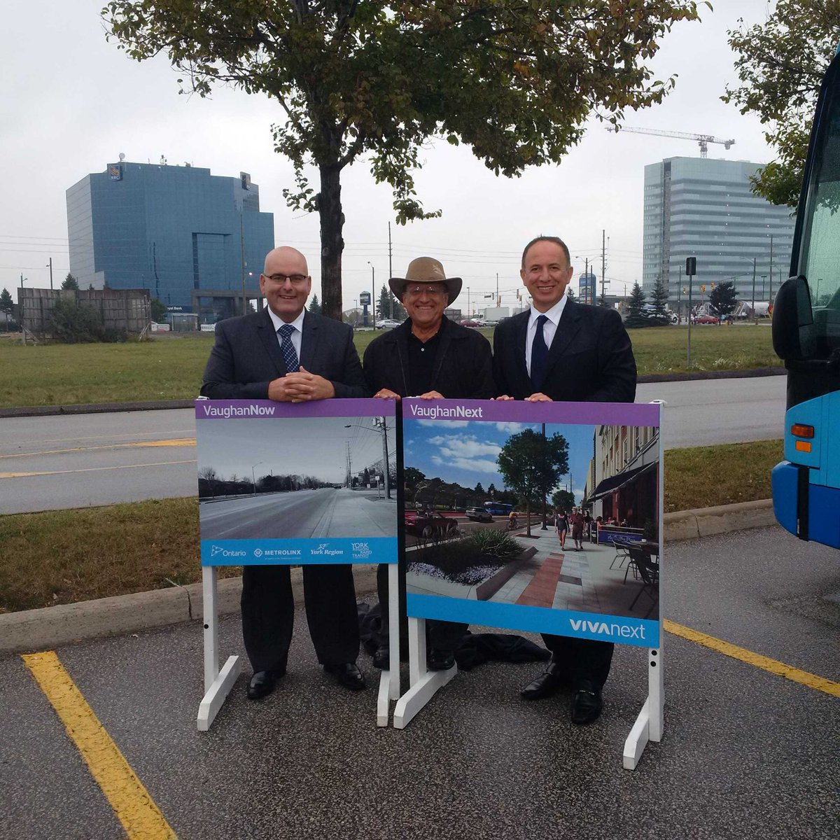 MarioFFerri's tweet photo. Minister DelDuca announces $330,000,000.00 for the Viva rapid way construction on Hwy 7 in City of Vaughan. http://t.co/Jg61eJxnrs