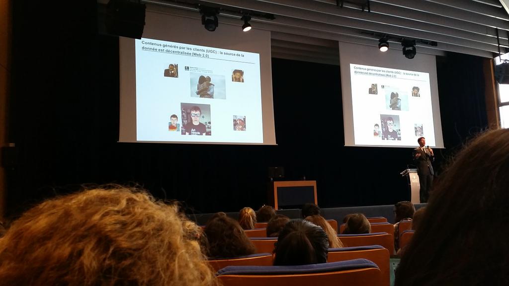 MacZens's tweet photo. Conf sur le BigData à l'@essec de @nicogla qui réussi à lier @NormanDesVideos &amp; @BarackObama:ce sont des influenceurs http://t.co/YReDZjREgT