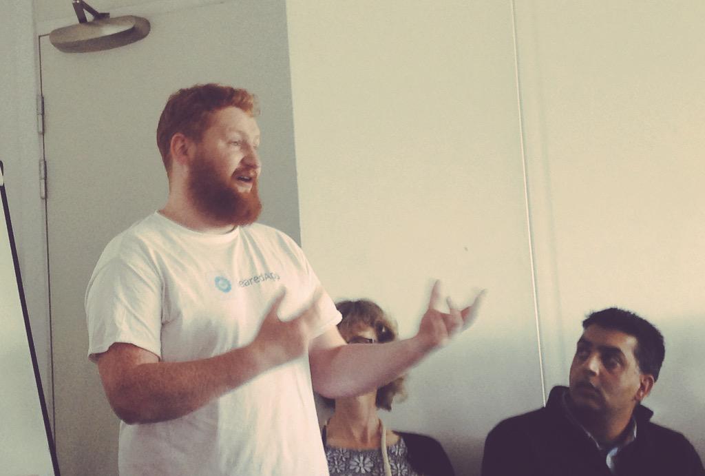 BrightRTriangle's tweet photo. Josh from @GearedApp talking about his business to students participating in #TEC2015 Giessen. Thanks for your time! http://t.co/VlycbYSNbA