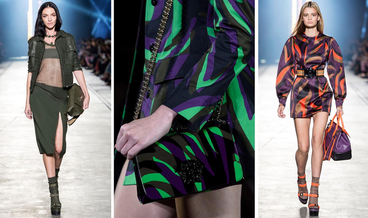 PromMafia's tweet photo. Milan fashion week: Donatella Versace felt it was time for a change, focused on street style and daywear. http://t.co/1S0WZNH8iN