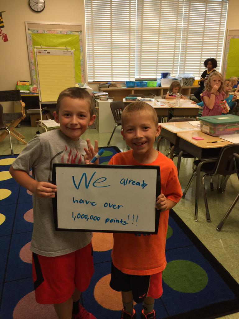 stilekat's tweet photo. Over one million points in Stride @RocklandWoods @wcpsmd #secondgradersrock #healthycompetition http://t.co/QSylR4IJyF