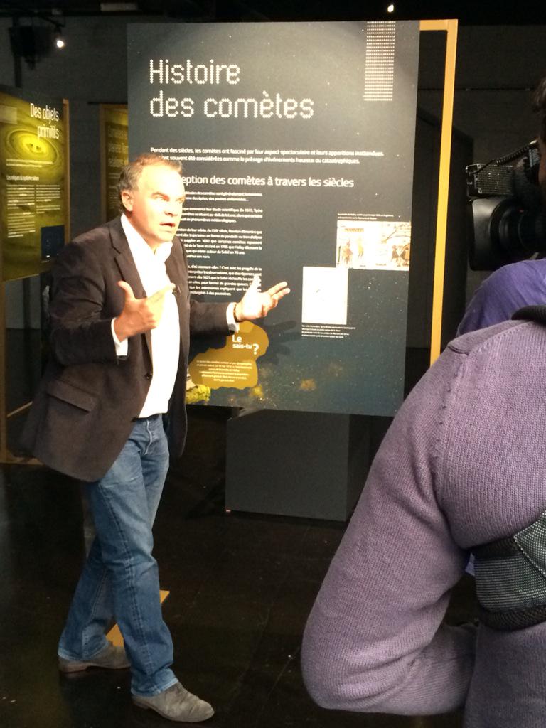 AgenceOzelys's tweet photo. Tournage expo @CometesESEP @MuseeAirEspace avec @thomasherve14 A voir bientôt dans @Telematin http://t.co/kagJBBzhEi