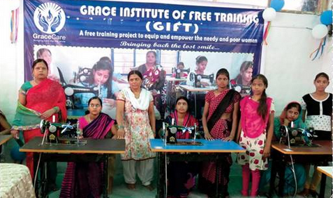 Het Grace Institute of Free Training (GIFT) #vrouwen #eigenwaarde #self-support #kostwinnaar #India