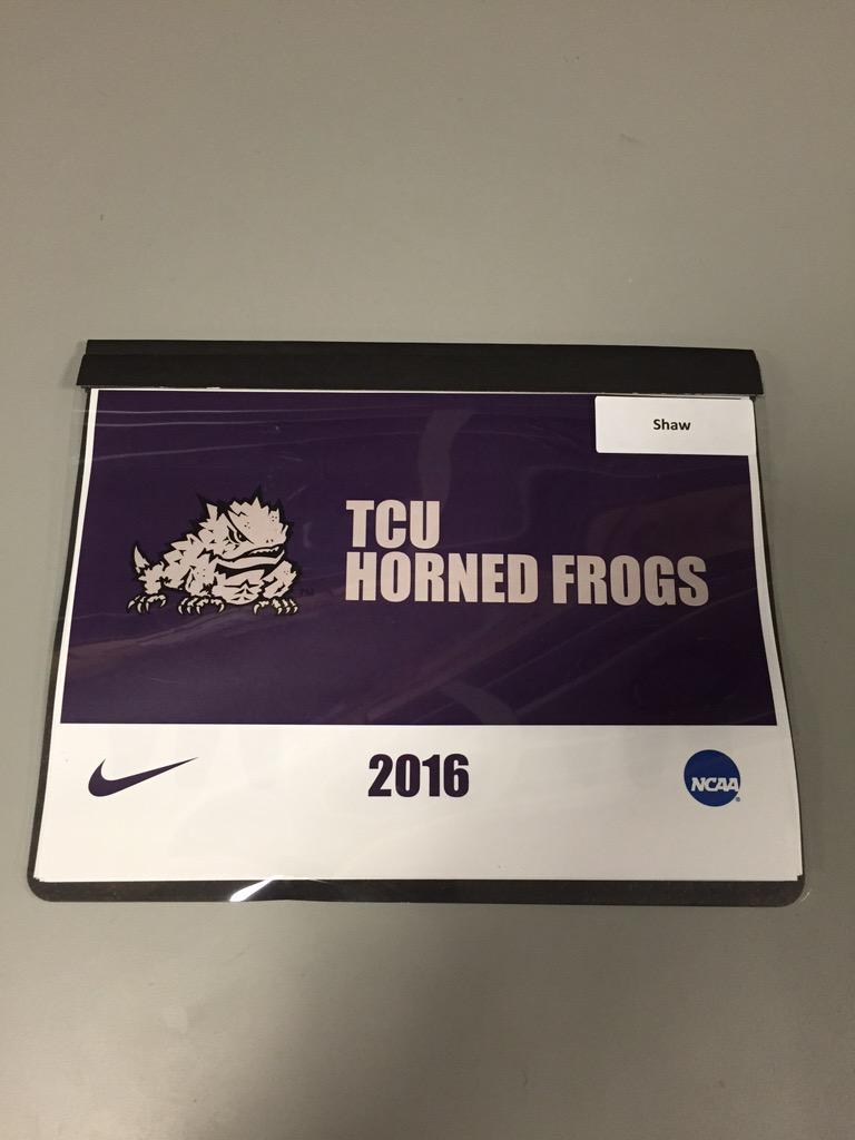 TCUEquipment's tweet photo. Exciting day today! @Nike is on campus showing us the new #FrogGear for 16-17! http://t.co/Azhdur0eR3