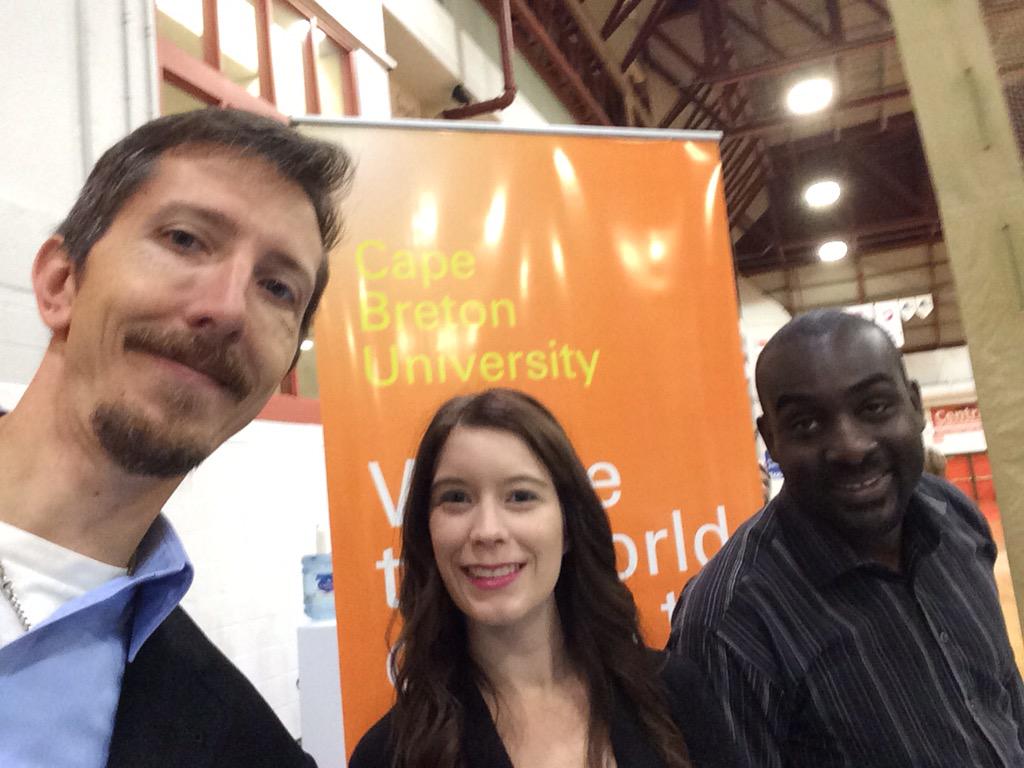 TimMorrisseyCBU's tweet photo. The Cape Breton AARAO tour is in full swing on campus. Lots of interested HS students dropping by to chat! #happencbu http://t.co/eFYp7JXVeB