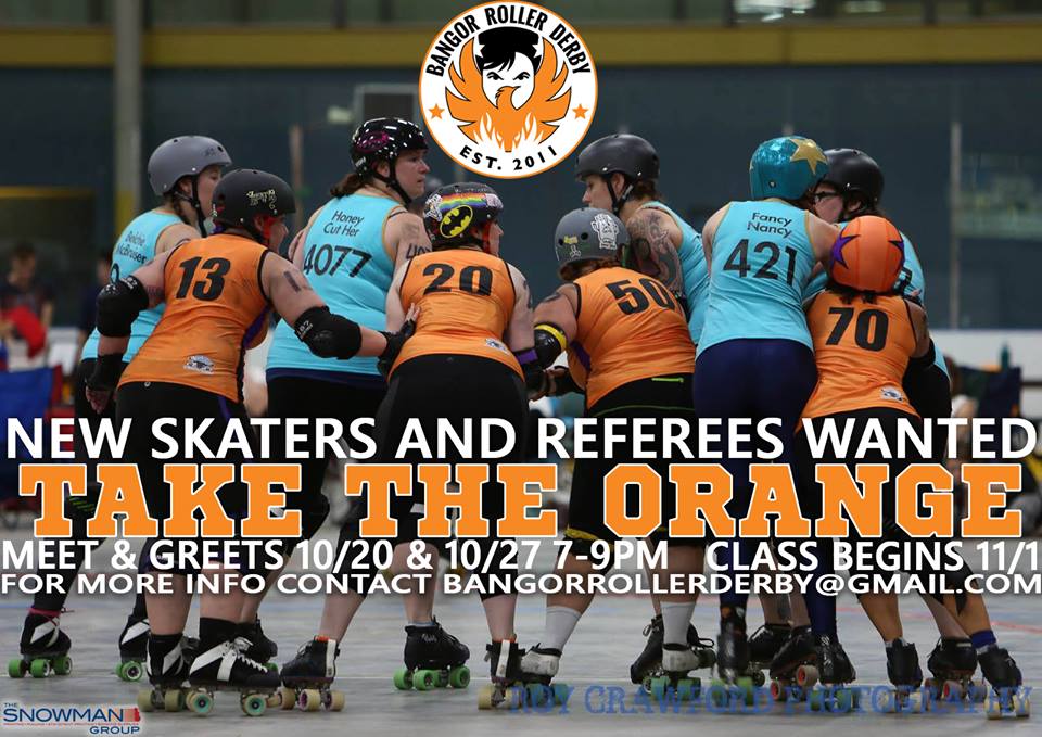 bangor_derby's tweet photo. We are recruiting New Skaters &amp; Refs!  Come to one of our Meet &amp; Greets and find out what being a BiRD is all about! http://t.co/mKAO9XbJoz
