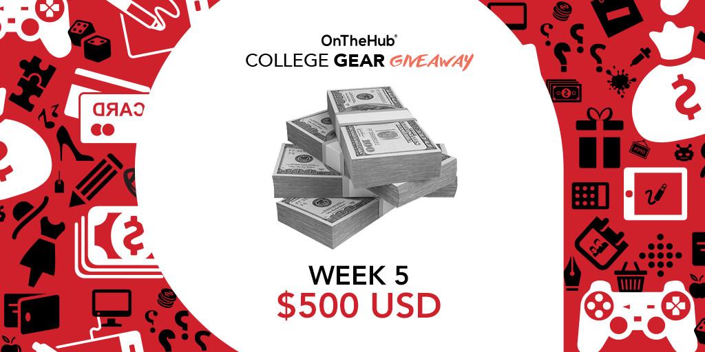 OnTheHub's tweet photo. Hey students! Wanna win $500 in sweet, sweet cash? Enter our #CollegeGearGiveaway! http://t.co/XVvG0rU0MQ http://t.co/iFxENSQflW