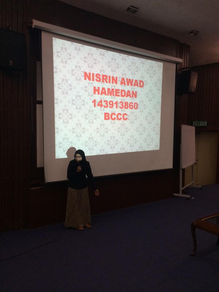 PPIIUKL's tweet photo. Selamat kepada Nisrin Awad Hamedan atas terpilihnya sebagai presiden Garuda IUKL 2015/2016 http://t.co/kQGA8HqkoT