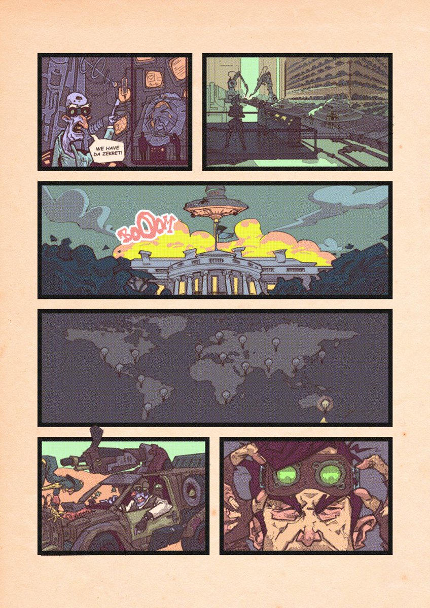 IronkraftGame's tweet photo. We're working on the Intro #comic for Ironkraft ;) Can you guess what happens there? #indiedev #gamedev http://t.co/KjUiNrOiVH