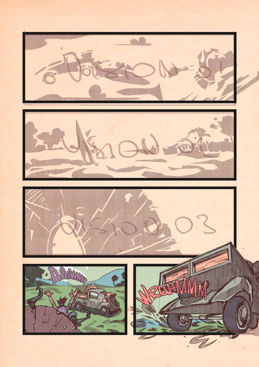 IronkraftGame's tweet photo. We're working on the Intro #comic for Ironkraft ;) Can you guess what happens there? #indiedev #gamedev http://t.co/KjUiNrOiVH