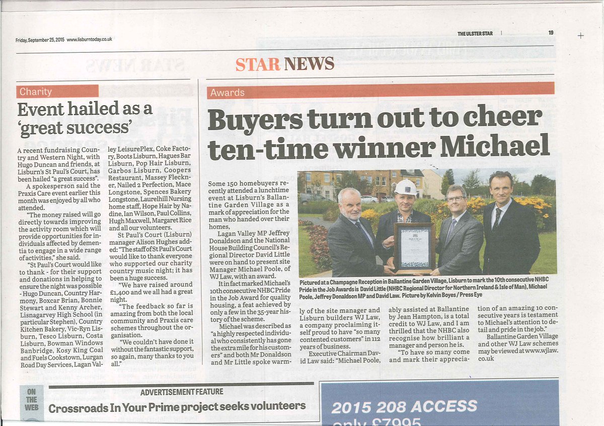 wj_law's tweet photo. Congratulations to NHBC Pride In The Job 10 time winner Michael Poole http://t.co/16ZNRw3gUd