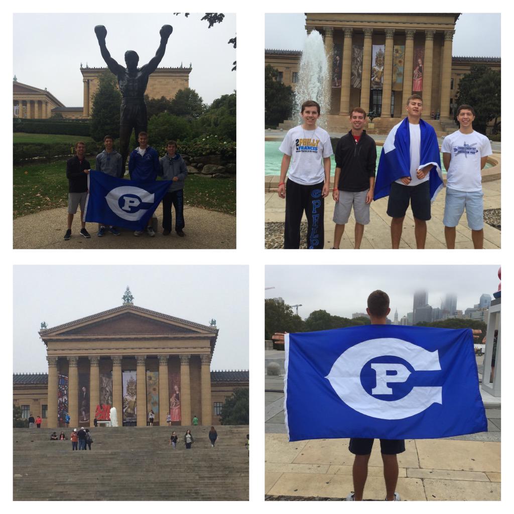 CreightonPrep's tweet photo. Couldn't leave Philly without reliving #Rocky! Heading back to Omaha soon! #2P4F #PopeInPhilly http://t.co/5xqfTT9rzH