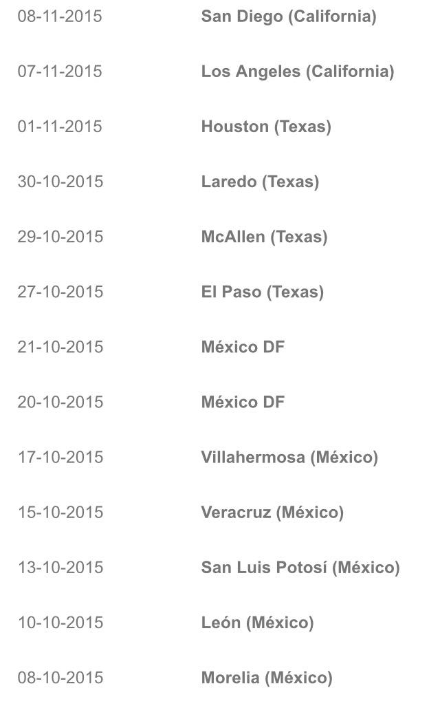 Fans_Bose's tweet photo. Fechas http://t.co/xkV3SxgG4I