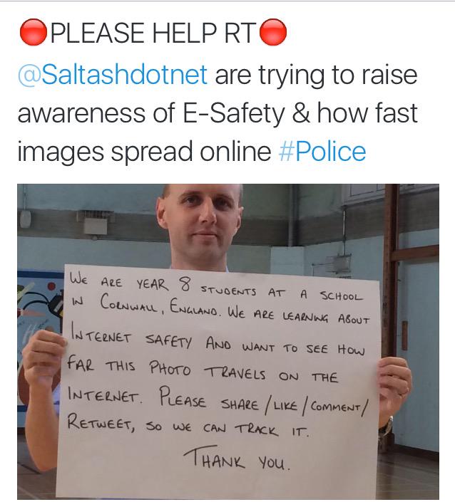 SaltashPolice's tweet photo. 🔴Please RT🔴
Thanks for all your help so far 👍🏻👮🏻
Please continue to #SpreadTheWord &amp; educate #StaySafeOnline #Police http://t.co/GcImJffw6B