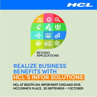 Infor's tweet photo. Maximize IT spend with HCL’s #Infor solutions. Visit @hcltech at #InforNext15 Chicago, Booth 214 #BeyondApplications http://t.co/joDDjQjexr