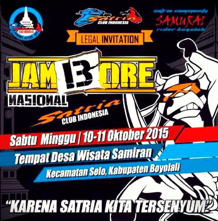 Jambore Nasional Satria Club Indonesia ke 13 #infobiker #suzuki #suzukiindonesia #boyolali #indonesia #2015
