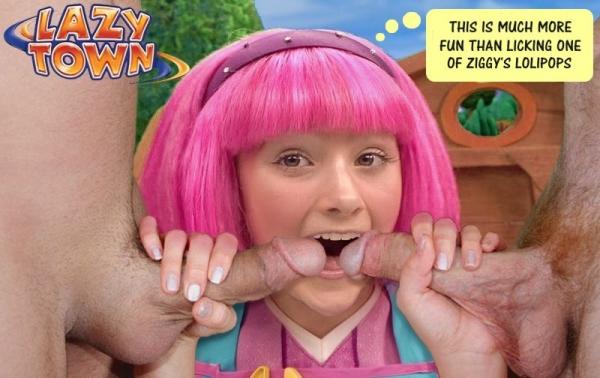 Lazy town porn on Twitter.