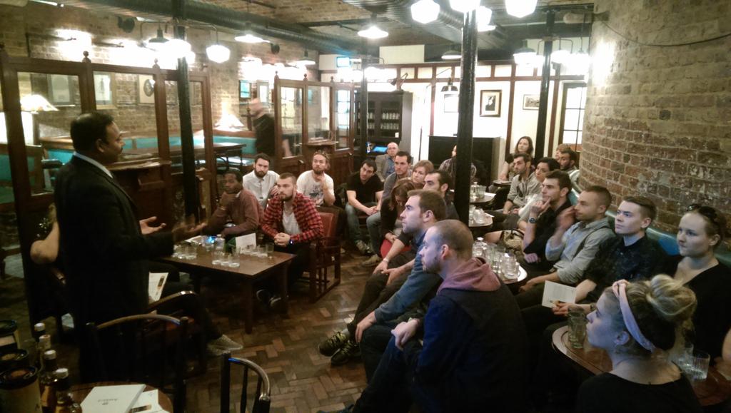 SazeracJon's tweet photo. @Amrutsinglemalt @Dishoom Amazing tasting today, thank you Dishoom Team http://t.co/A4vbj15XZa