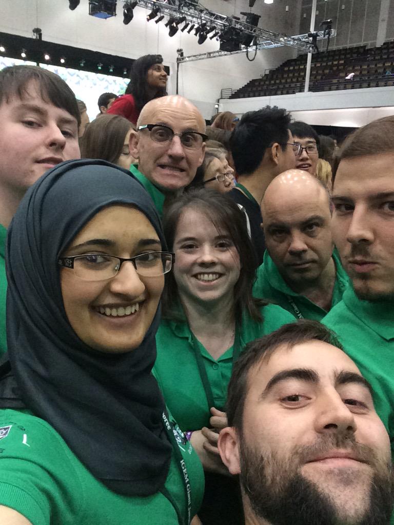 Getting ready for the iGEM picture from above! #iGEM2015 #GiantJamboree2015 #CSIDundee