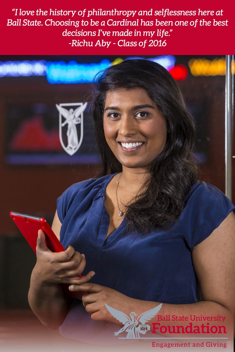 BSUFoundation's tweet photo. Meet @BallState senior and @miller_business major, Richu. @osnapitsrichu @ballstatesga @atlasbsu15 @BallStateAlumni http://t.co/TwPCLQw2YE