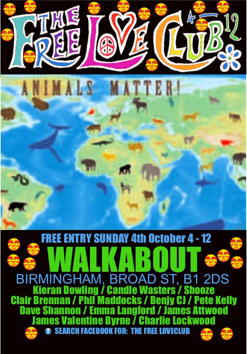 THEFREELOVECLUB's tweet photo. THIS SUNDAY http://t.co/apxXKbB5Xg FREE RADIOVISED CONCERT AT @WalkaboutBrum http://t.co/eJlLuqDEH7