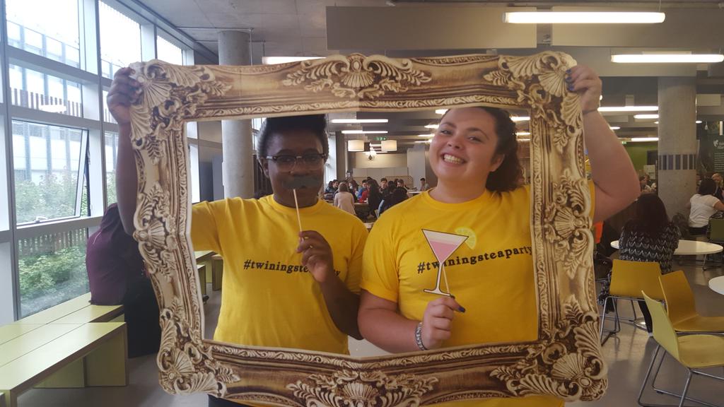 dolliethesheep's tweet photo. Come and get some free tea, we're in the hub til 4 #twiningsteaparty #covuni http://t.co/JKqpTsxlQZ