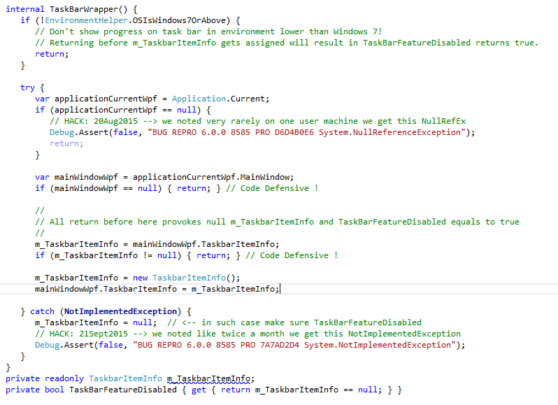 ndepend's tweet photo. Real world proof code sometime has to look like this! #TowardBugFreeSoftware #LinesOfDefense http://t.co/dw0ICRxgxA http://t.co/ABc8pUGevl