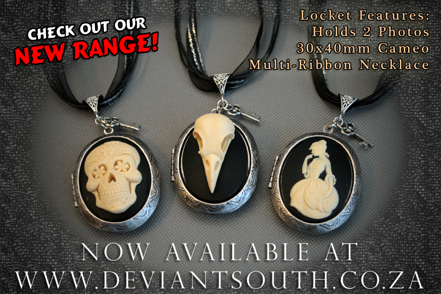 DeviantSouth's tweet photo. So excited to announce the release of our new range of lockets! Which one is your favourite? #sugarskull http://t.co/bb9lRoiD2e