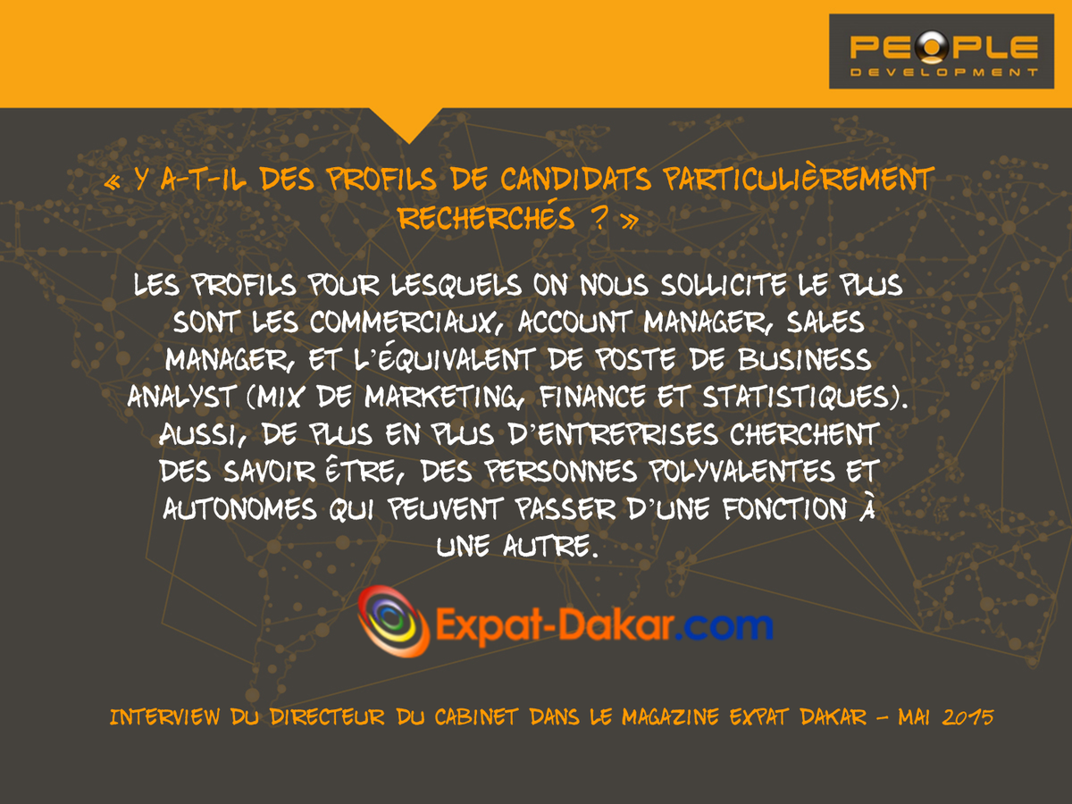 People_Dev's tweet image. Les profils les plus recherchés? Réponse du Directeur du cabinet #RH #Kebetu #Emploi